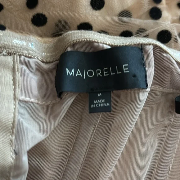 MAJORELLE Black & Tan Polkadot Corset Dress Medium - Picture 8 of 8